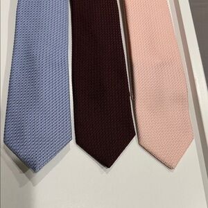 Dormeuil Men's Tie Set - Blue, Burgundy, and Pink